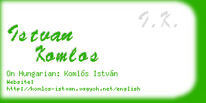 istvan komlos business card